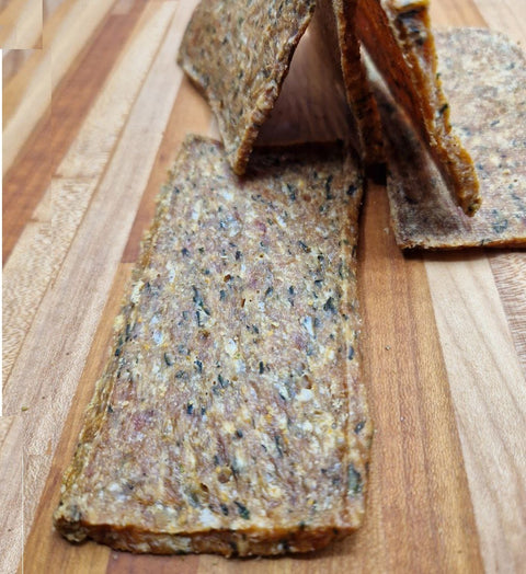 Cracker di tacchino e pollo con spinaci