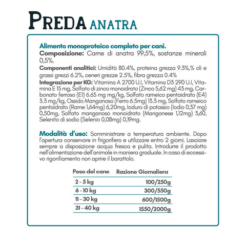 Preda umido monoproteico
