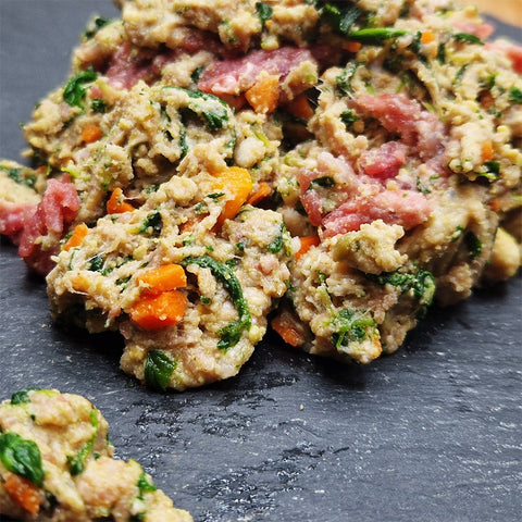 Dog burger con verdure fresche - Agnello e Manzo