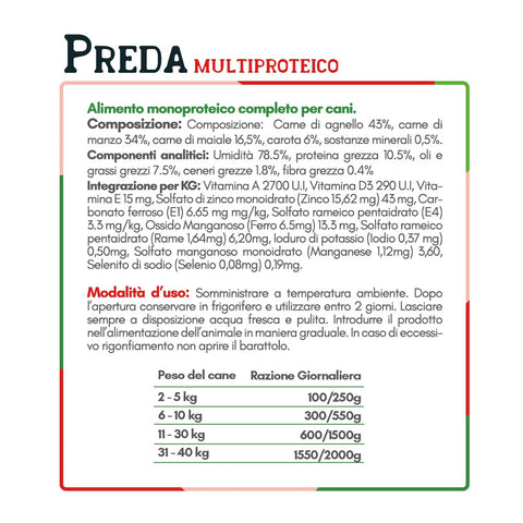 Preda multiproteico
