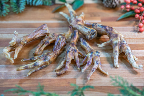 Zampe di pollo essiccate