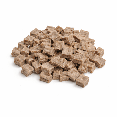 Barf Bravò, snack educativo a base di carne e cartilagine, croccante e naturale, per premi e addestramento.