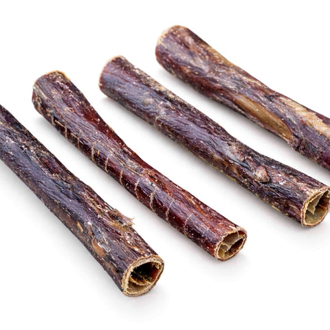 Esofago di manzo essiccato, snack naturale per cani, morbido e friabile, ideale per masticare.