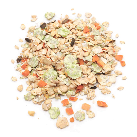 Fioccati della salute mix di fiocchi integrali con verdure e erbette aromatiche per una nutrizione sana.