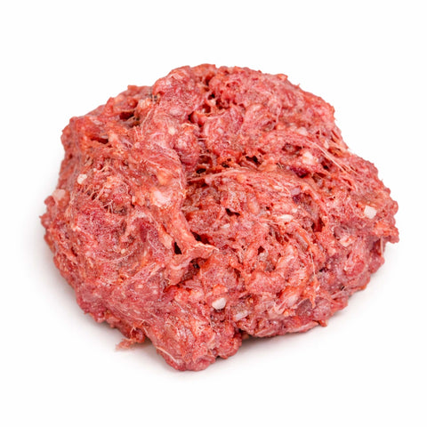 Pappa di manzo per gatti, alimento monoproteico a base di carne fresca di manzo, succulenta e morbida.