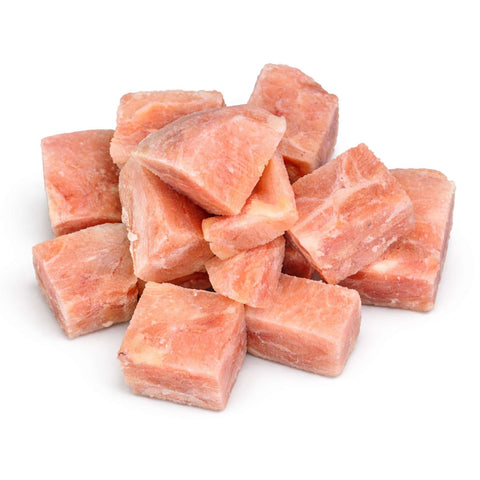 Polpa di pollo a pezzettoni, pezzi di carne magra di pollo, ideale per cani e gatti, dieta a basso contenuto di grassi.