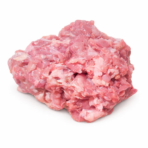 Polpa di tacchino macinata fresca, carne ideale per l'alimentazione del tuo cane.