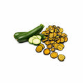 Zucchine disidratate per cani, snack salutare a base di zucchine fresche e disidratate.