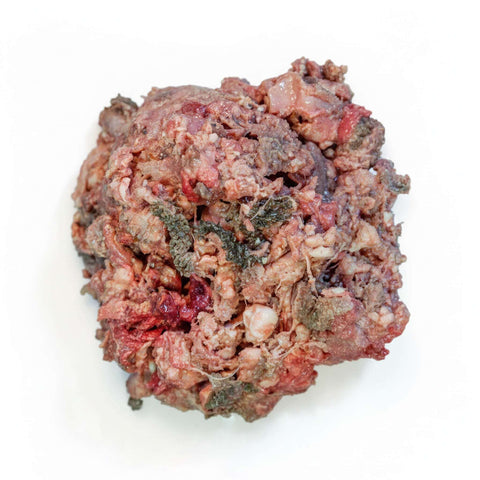 Barf Best 50-50 macinato BARF monoproteico per cani con carne fresca e trippa verde di agnello.