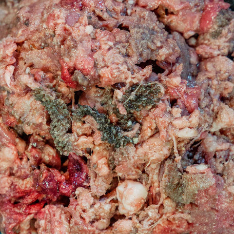 Macinato agnello e trippa verde BARF per cani