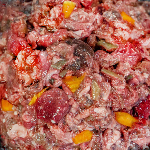 Dog Burger agnello e manzo con frutta BARF per cani