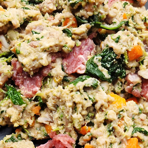 Dog Burger agnello e manzo con verdure BARF per cani
