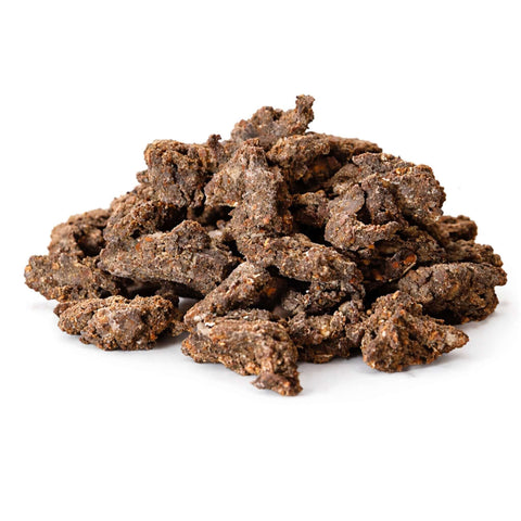 Easy Dry agnello, snack animale essiccato composto da carne di agnello e trippa verde, ideale per dieta BARF.